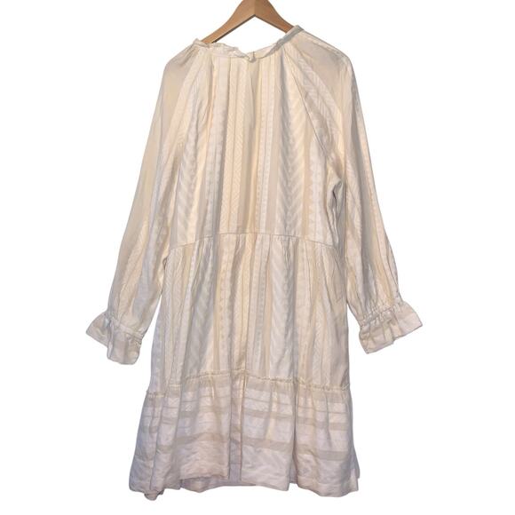 Maeve Anthropologie Dress Dominique Embroidered Tunic Ivory Womens Size XL - Picture 7 of 12
